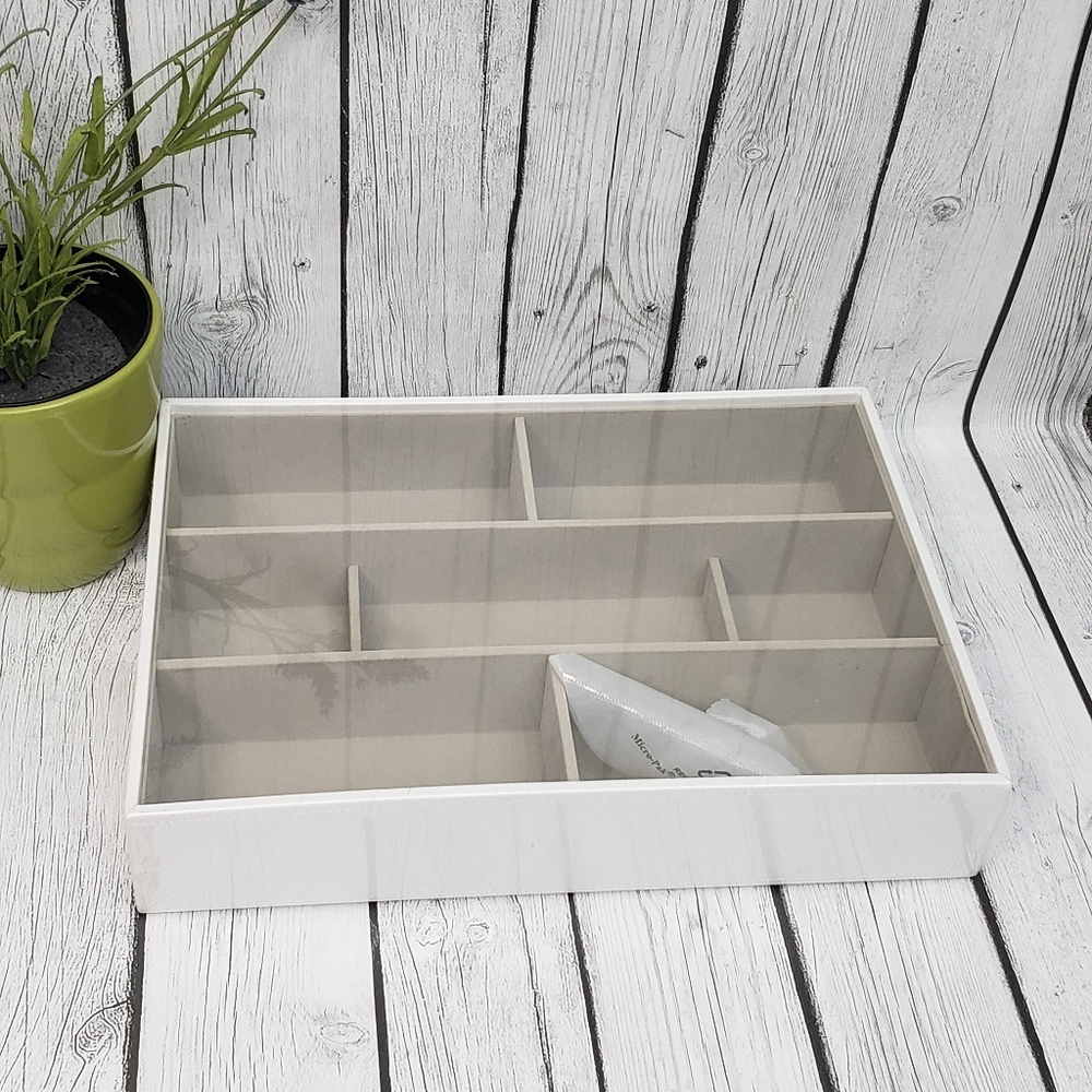 Sealed WHITE New Stacker Supersize Deep 7-Section Jewelry Box